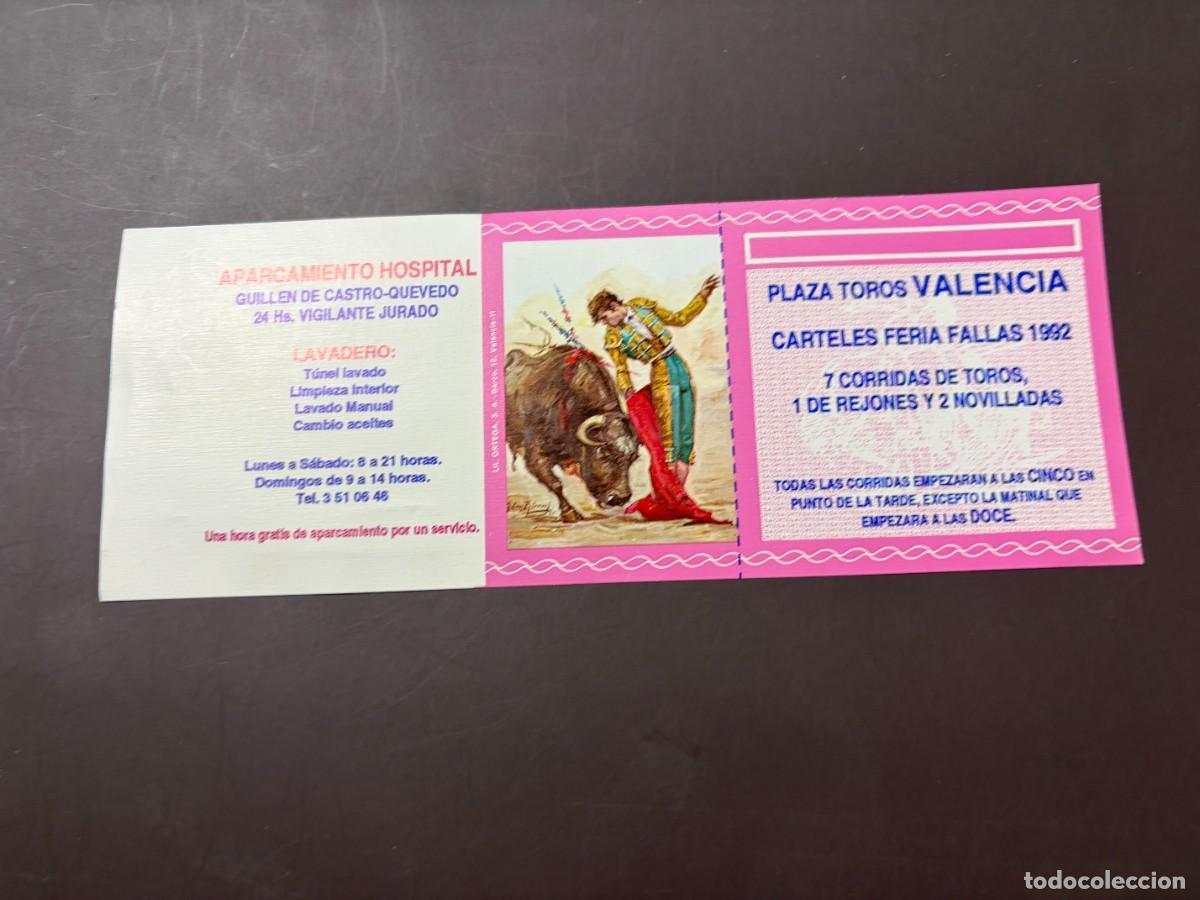 Tauromaquia: ENTRADA DE TOROS - PLAZA TOROS VALENCIA - 1992