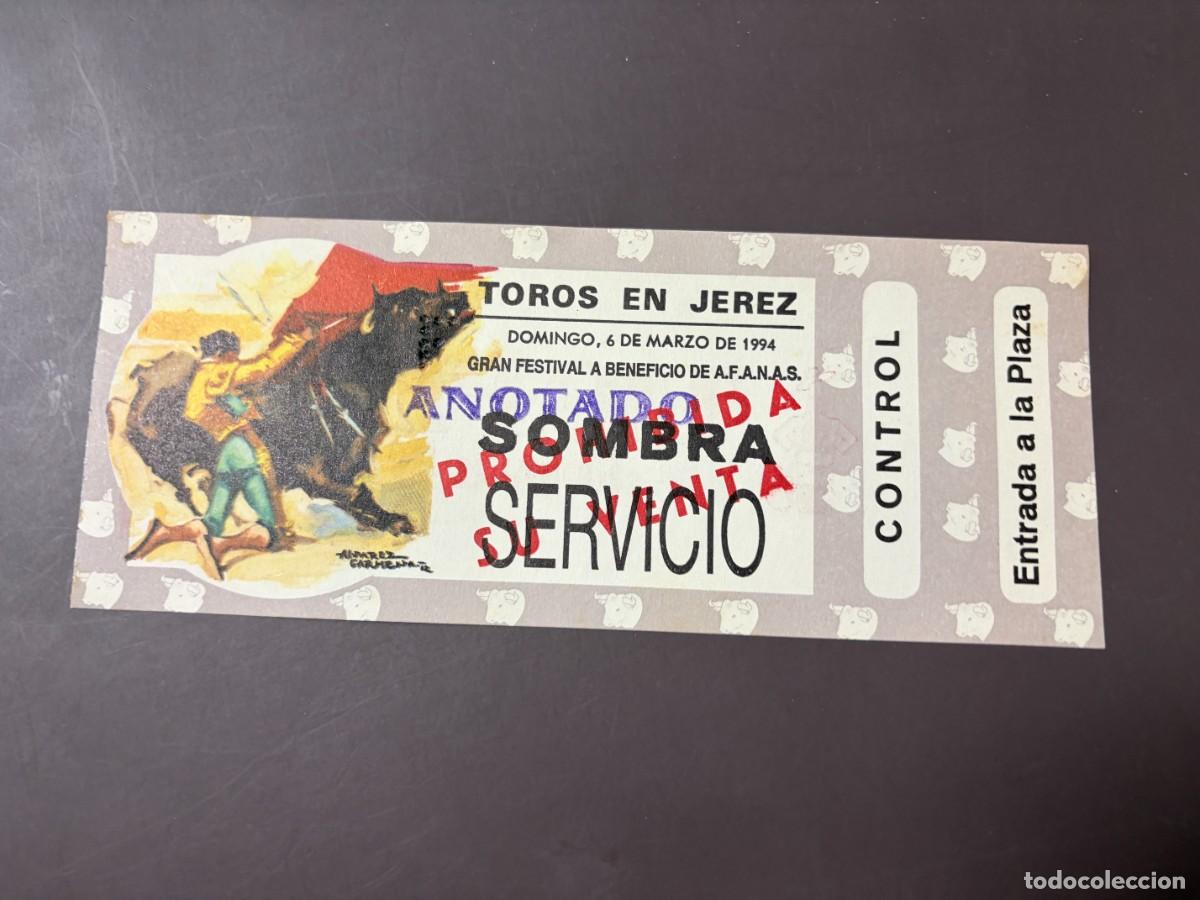 Tauromaquia: ENTRADA DE TOROS - TOROS EN JEREZ - SOMBRA SERVICIO - DOMINGO 6 MARZO 1994