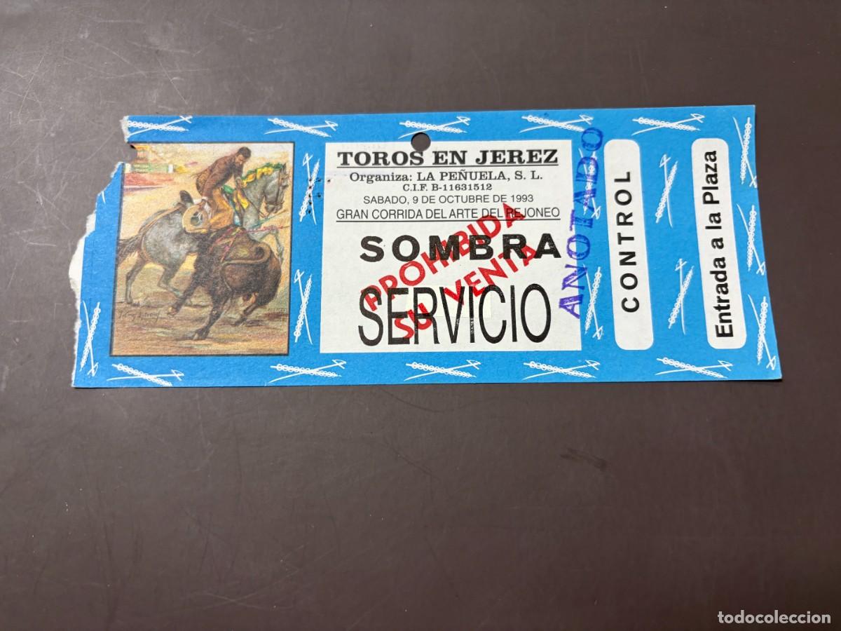 Tauromaquia: ENTRADA DE TOROS - TOROS EN JEREZ - SOMBRA SERVICIO - S&Aacute;BADO 9 OCTUBRE 1993