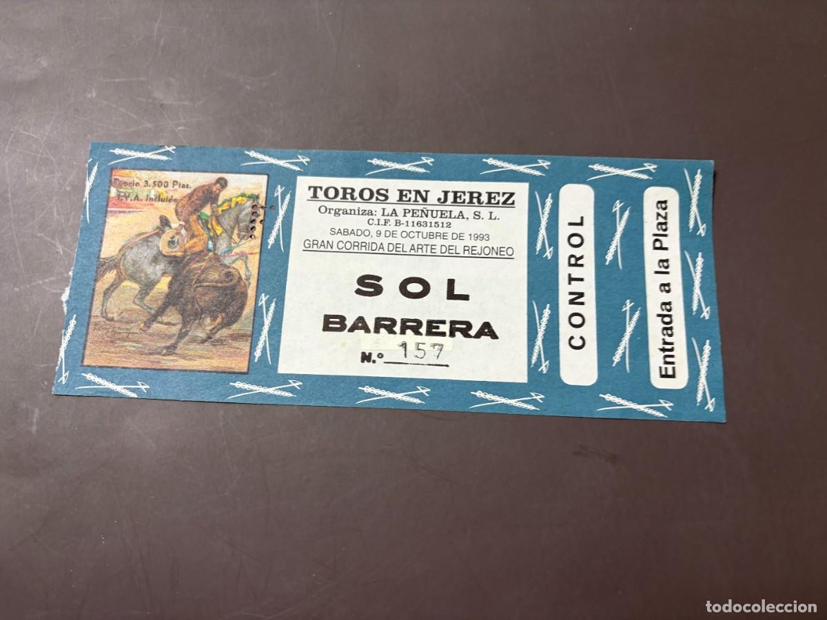 Tauromaquia: ENTRADA DE TOROS - TOROS EN JEREZ - SOL BARRERA - S&Aacute;BADO 9 OCTUBRE 1993