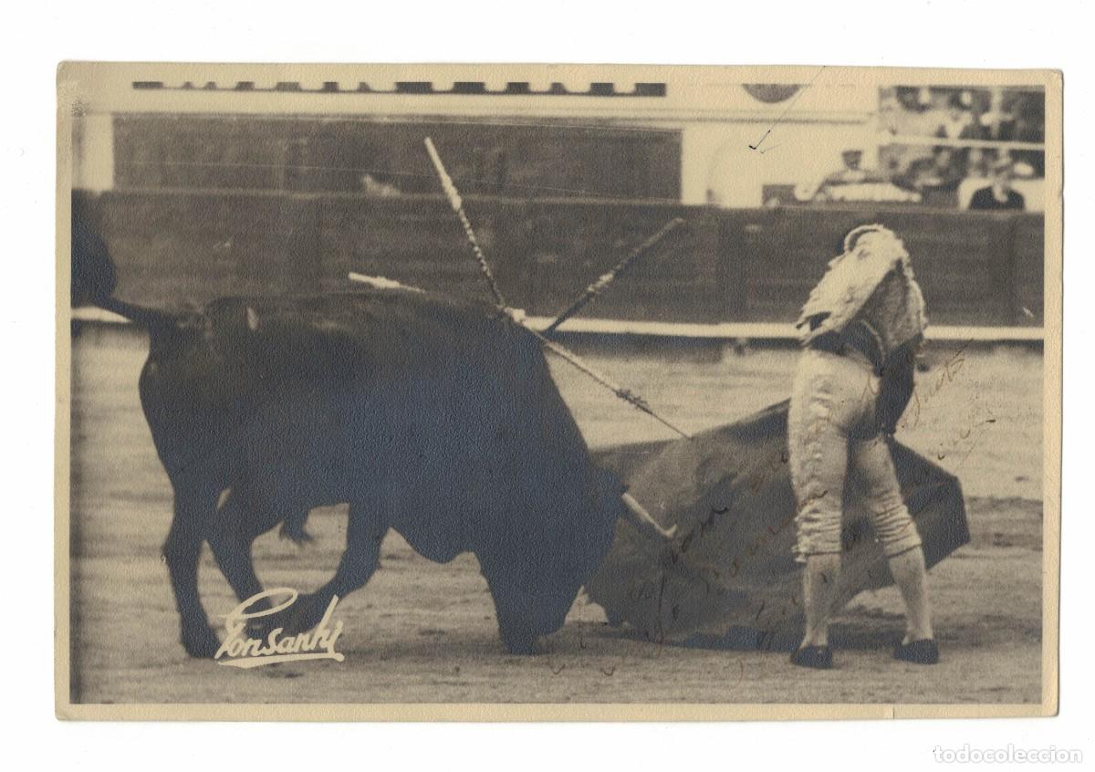 Tauromaquia: Fotograf&iacute;a taurina Gonsanhi Barcelona a&ntilde;os 1940‑50 sello original 11&times;18