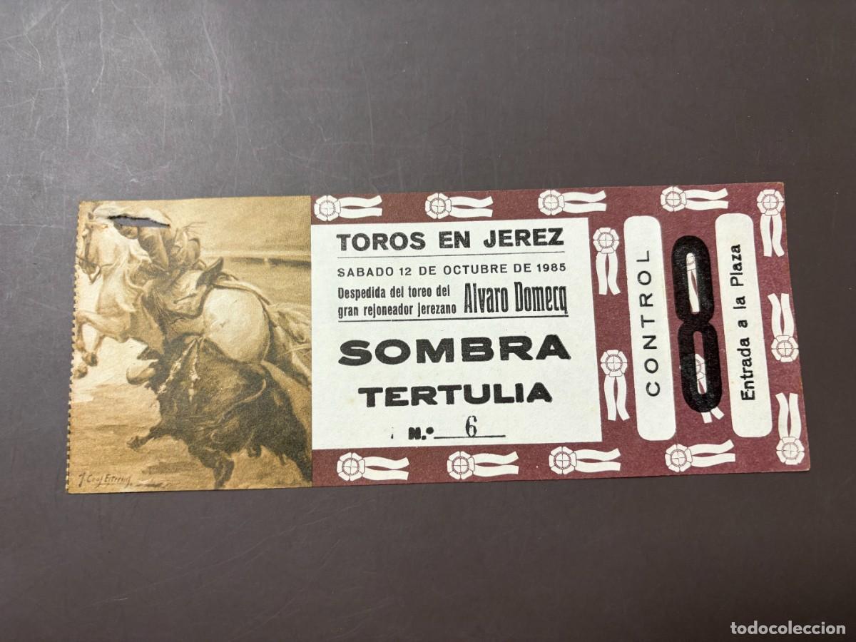 Tauromaquia: ENTRADA DE TOROS - TOROS EN JEREZ - SOMBRA TERTULIA - S&Aacute;BADO 12 OCTUBRE 1985