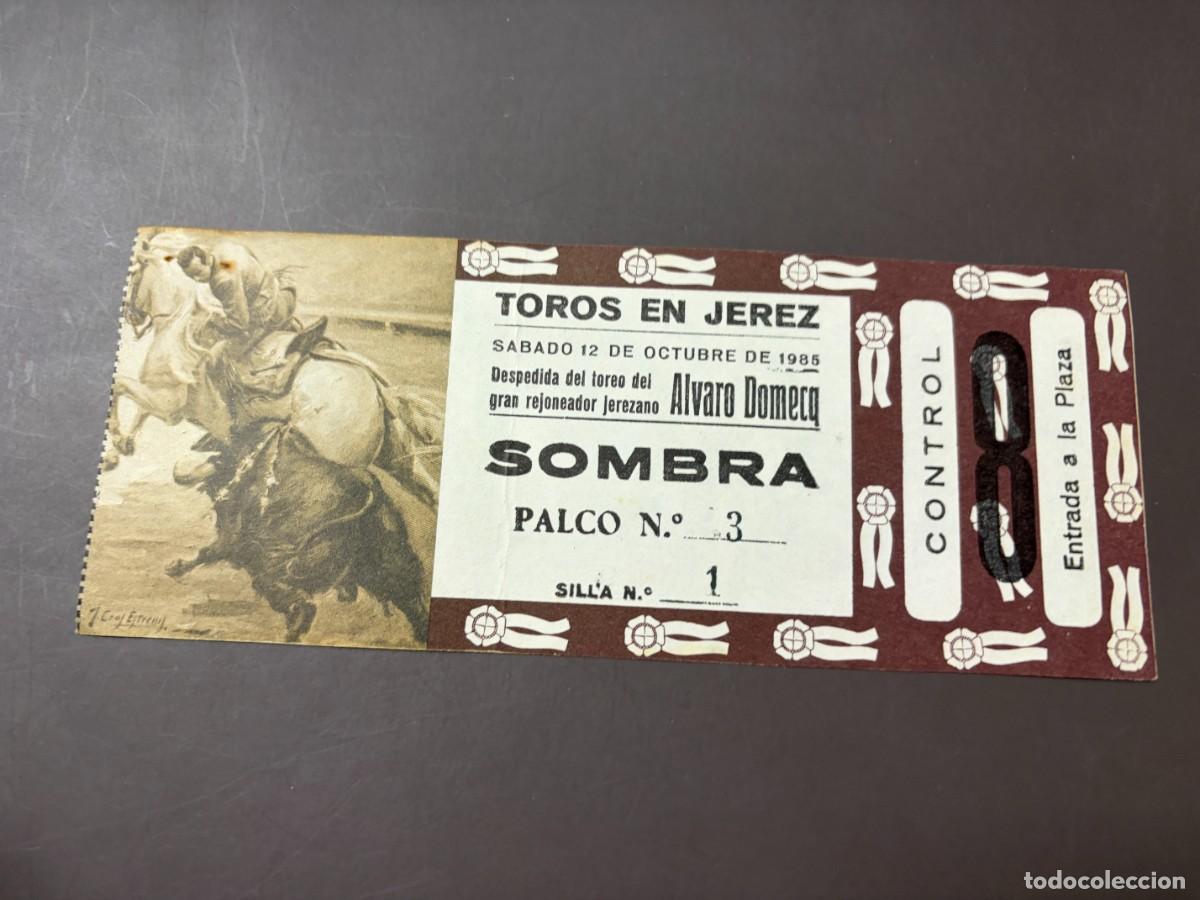 Tauromaquia: ENTRADA DE TOROS - PLAZA EN JEREZ - SOMBRA PALCO - S&Aacute;BADO 12 OCTUBRE 1985
