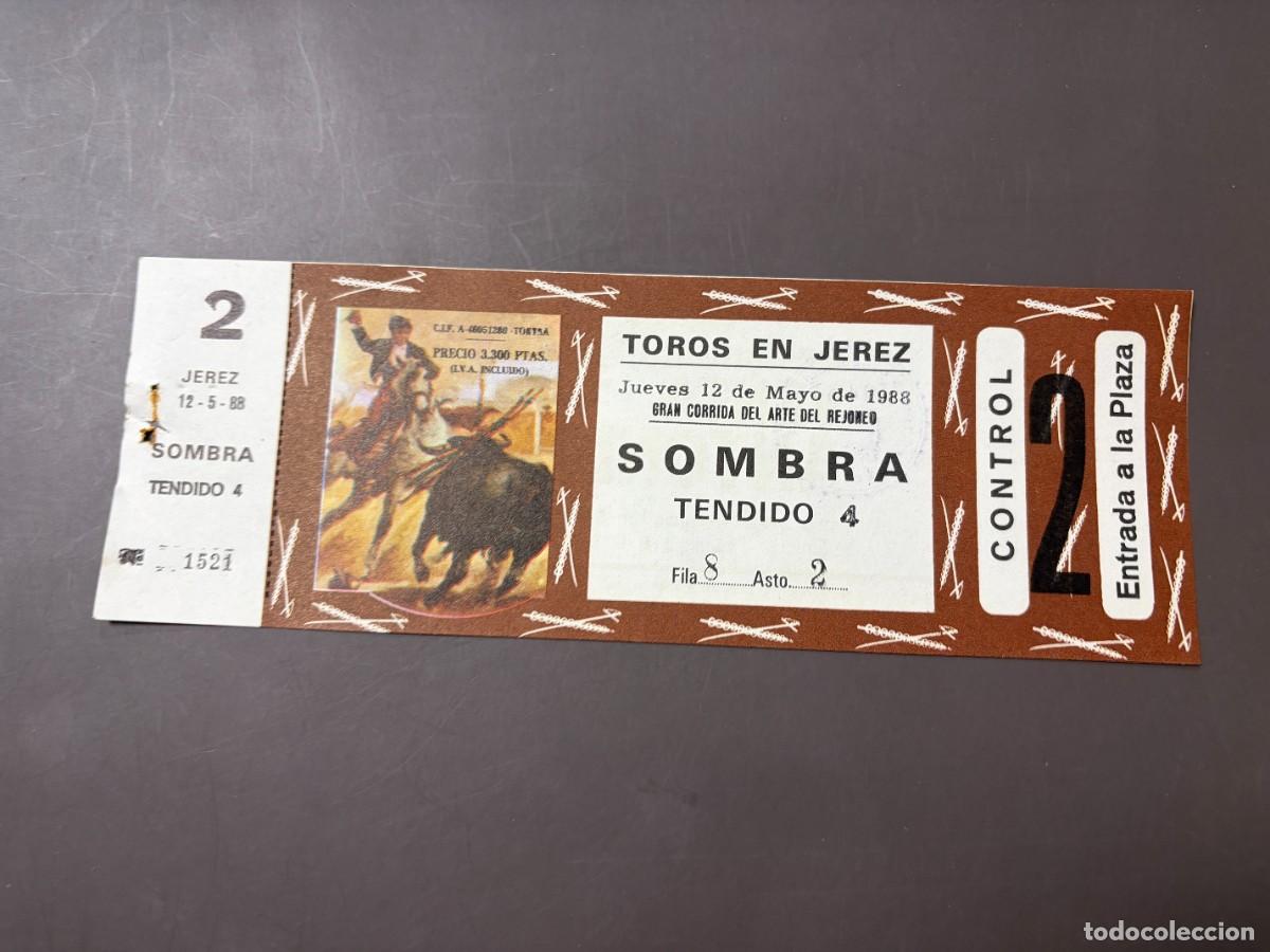 Tauromaquia: ENTRADA DE TOROS - TOROS EN JEREZ - SOMBRA TENDIDO - JUEVES 12 MAYO 1988
