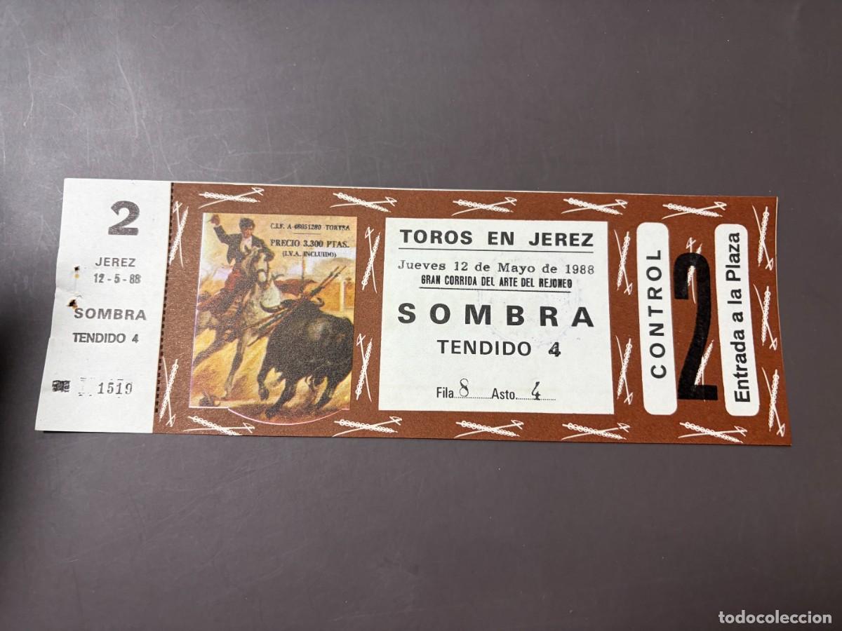 Tauromaquia: ENTRADA DE TOROS - TOROS EN JEREZ - SOMBRA TENDIDO - JUEVES 12 MAYO 1988