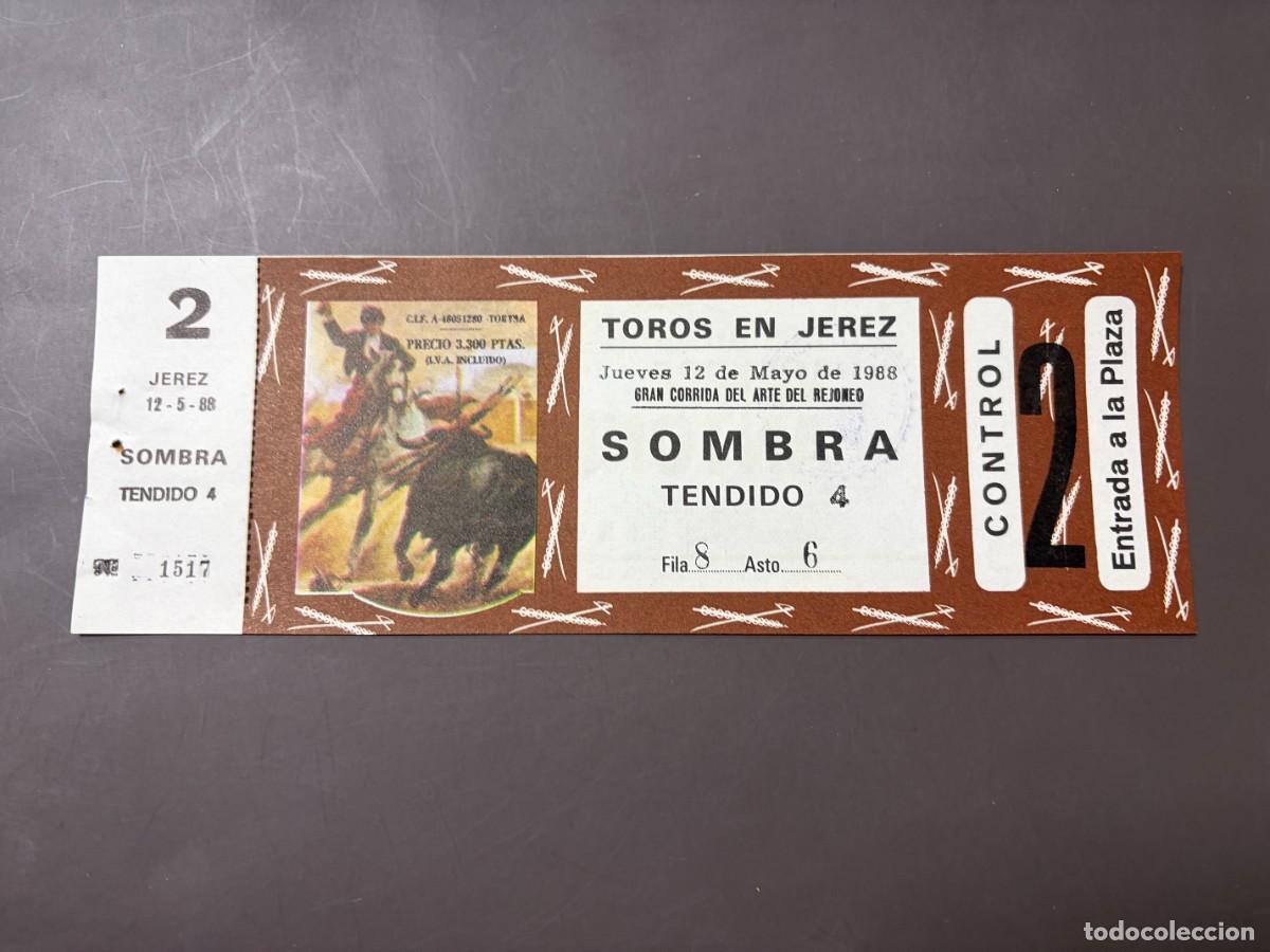 Tauromaquia: ENTRADA DE TOROS - TOROS EN JEREZ - SOMBRA TENDIDO - JUEVES 12 MAYO 1988