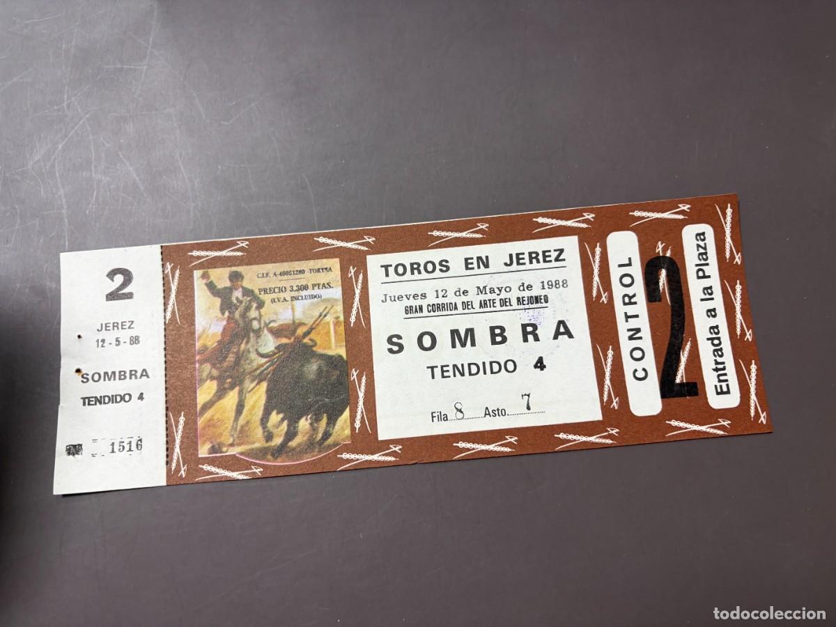 Tauromaquia: ENTRADA DE TOROS - TOROS EN JEREZ - SOMBRA TENDIDO - JUEVES 12 MAYO 1988