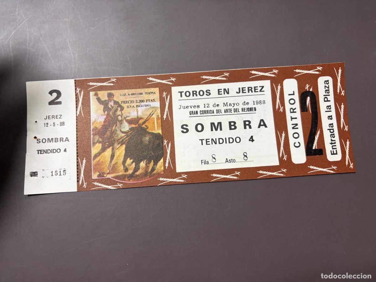 Tauromaquia: ENTRADA DE TOROS - TOROS EN JEREZ - SOMBRA TENDIDO - JUEVES 12 MAYO 1988