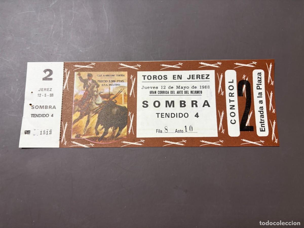 Tauromaquia: ENTRADA DE TOROS - TOROS EN JEREZ - SOMBRA TENDIDO - JUEVES 12 MAYO 1988