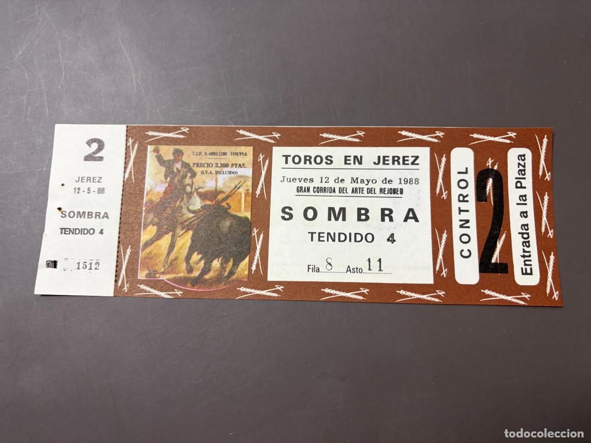 Tauromaquia: ENTRADA DE TOROS - TOROS EN JEREZ - SOMBRA TENDIDO - JUEVES 12 MAYO 1988
