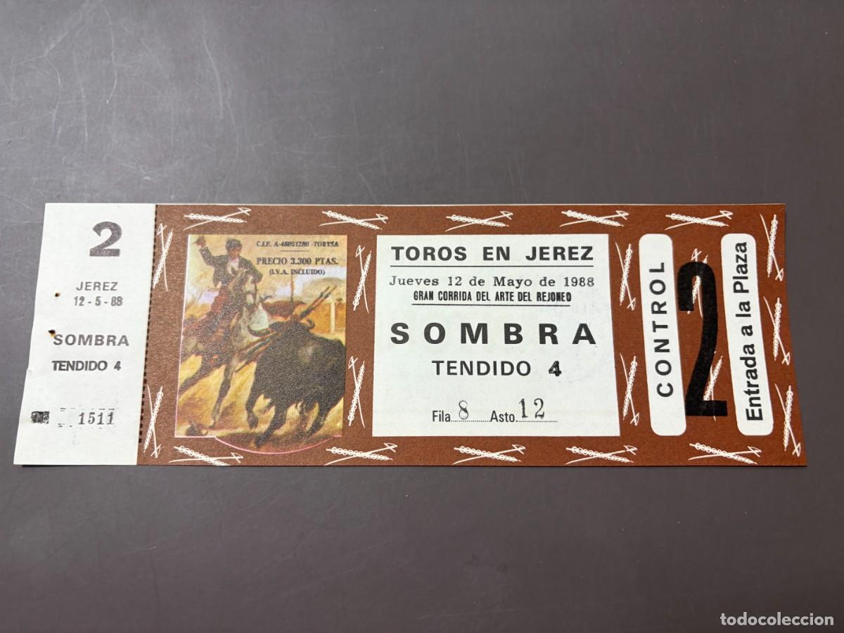 Tauromaquia: ENTRADA DE TOROS - TOROS EN JEREZ - SOMBRA TENDIDO - JUEVES 12 MAYO 1988