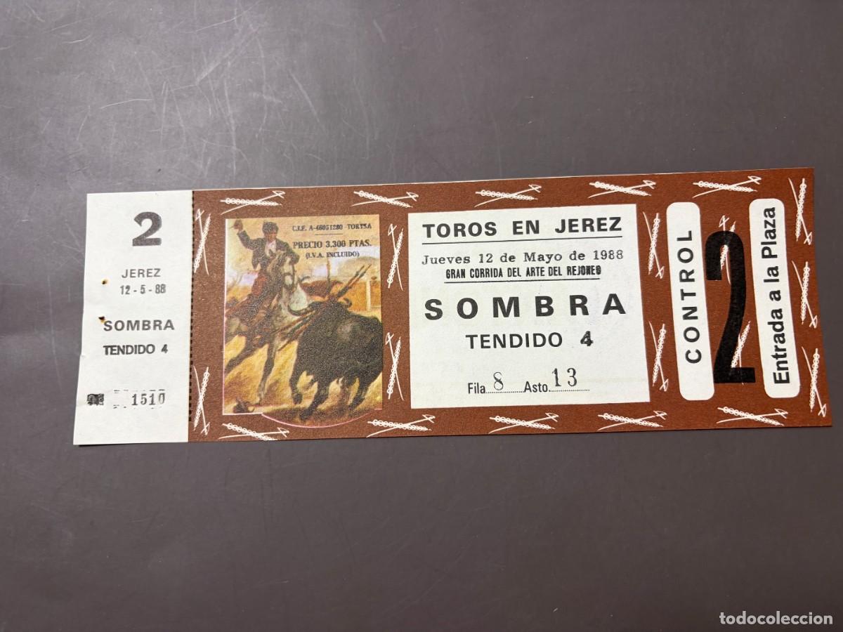 Tauromaquia: ENTRADA DE TOROS - TOROS EN JEREZ - SOMBRA TENDIDO - JUEVES 12 MAYO 1988