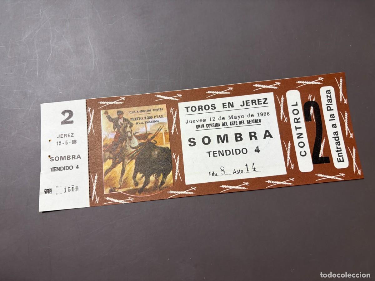 Tauromaquia: ENTRADA DE TOROS - TOROS EN JEREZ - SOMBRA TENDIDO - JUEVES 12 MAYO 1988