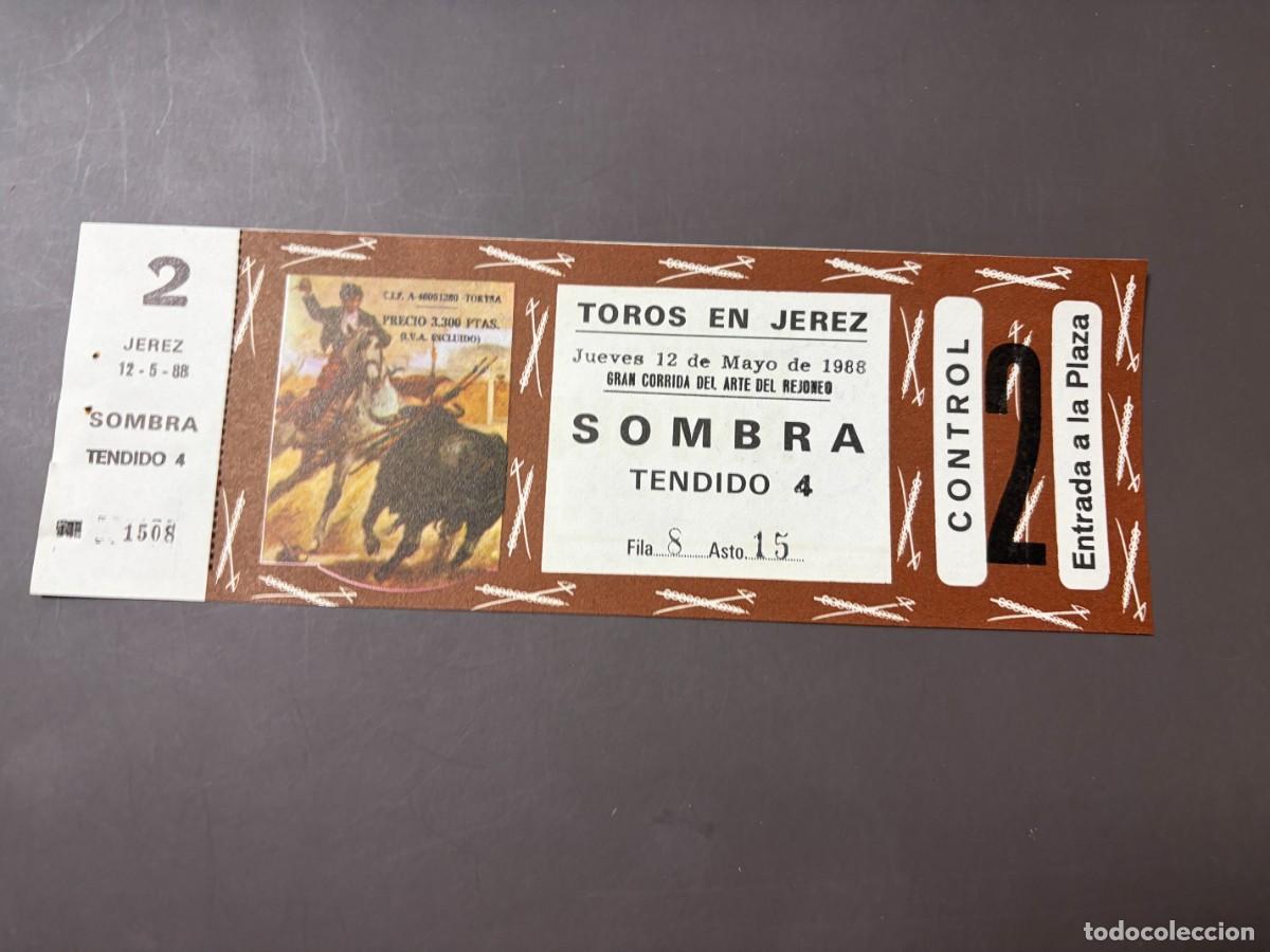 Tauromaquia: ENTRADA DE TOROS - TOROS EN JEREZ - SOMBRA TENDIDO - JUEVES 12 MAYO 1988