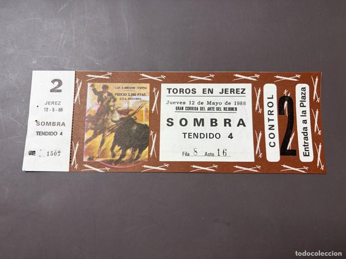 Tauromaquia: ENTRADA DE TOROS - TOROS EN JEREZ - SOMBRA TENDIDO - JUEVES 12 MAYO 1988