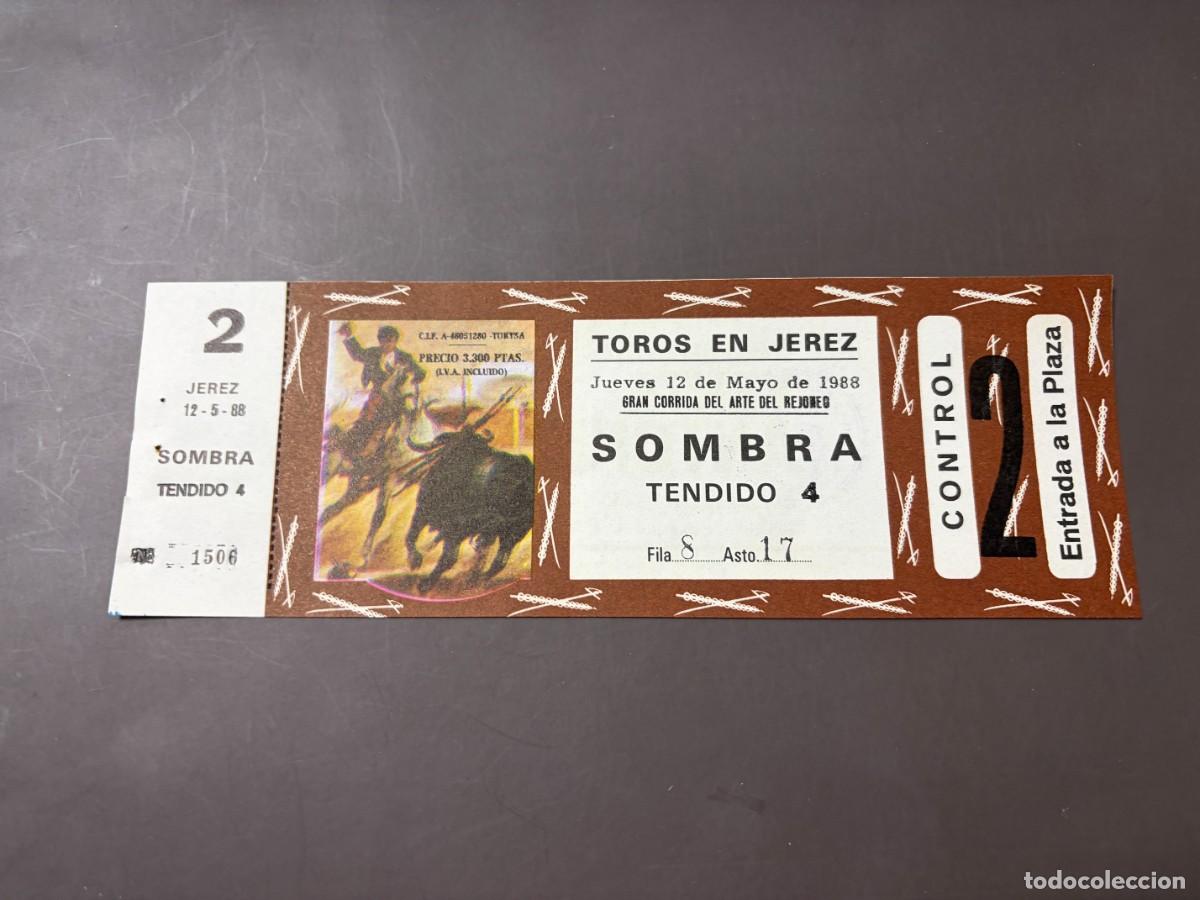 Tauromaquia: ENTRADA DE TOROS - TOROS EN JEREZ - SOMBRA TENDIDO - JUEVES 12 MAYO 1988