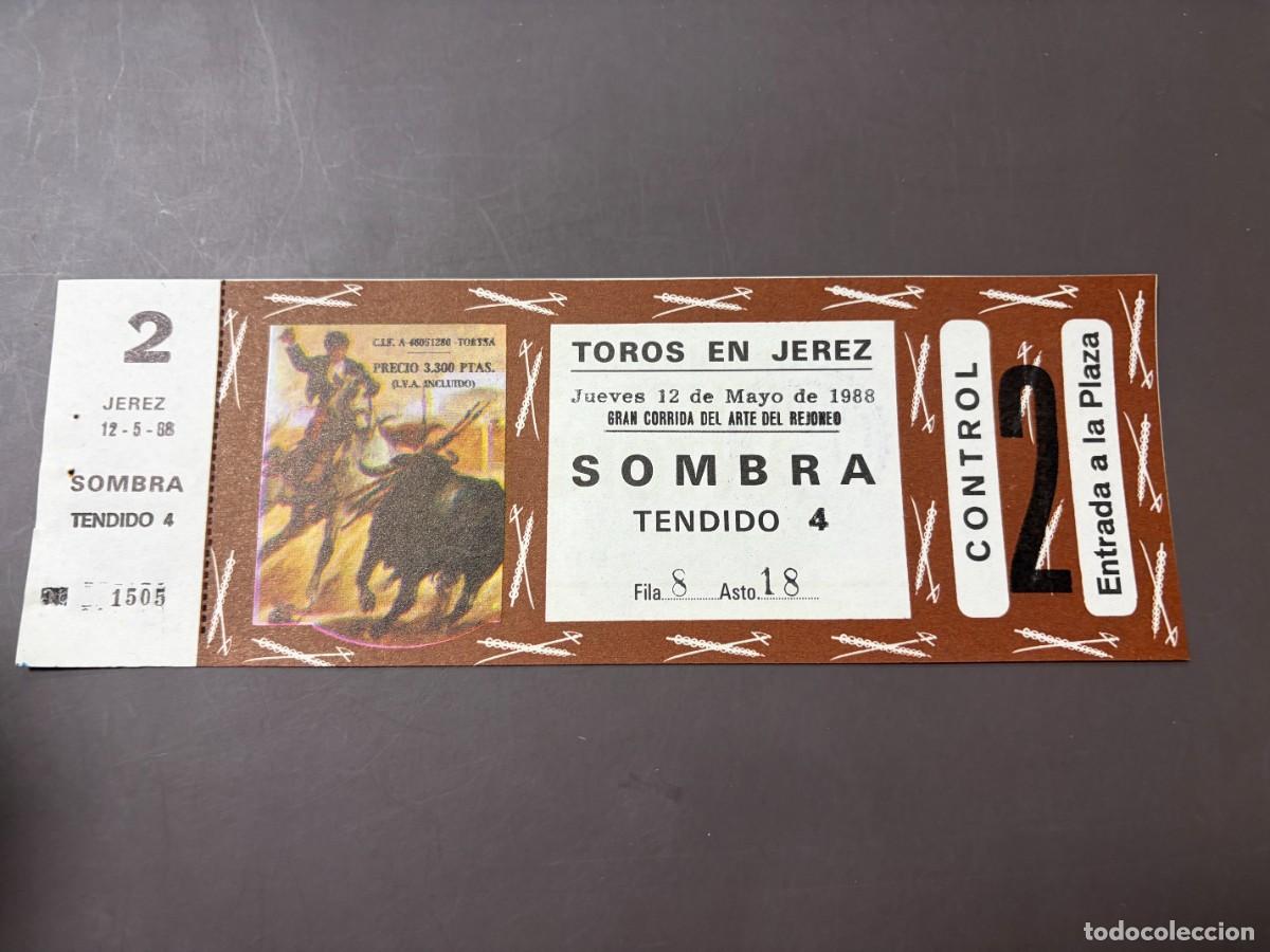 Tauromaquia: ENTRADA DE TOROS - TOROS EN JEREZ - SOMBRA TENDIDO - JUEVES 12 MAYO 1988