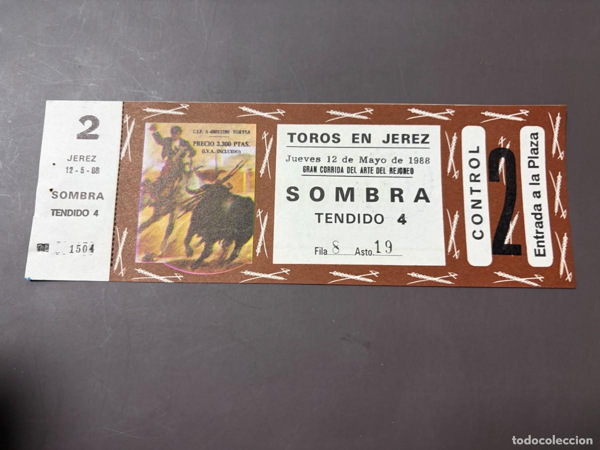 Tauromaquia: ENTRADA DE TOROS - TOROS EN JEREZ - SOMBRA TENDIDO - JUEVES 12 MAYO 1988