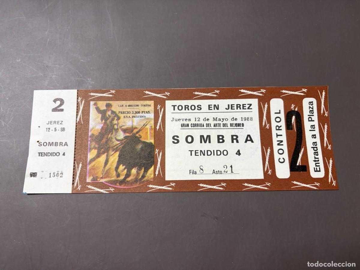 Tauromaquia: ENTRADA DE TOROS - TOROS EN JEREZ - SOMBRA TENDIDO - JUEVES 12 MAYO 1988