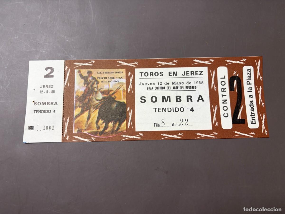 Tauromaquia: ENTRADA DE TOROS - TOROS EN JEREZ - SOMBRA TENDIDO - JUEVES 12 MAYO 1988