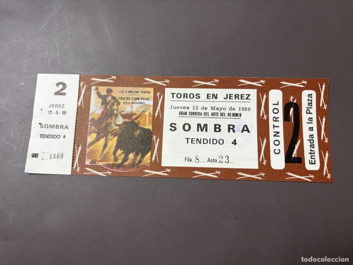 Tauromaquia: ENTRADA DE TOROS - TOROS EN JEREZ - SOMBRA TENDIDO - JUEVES 12 MAYO 1988