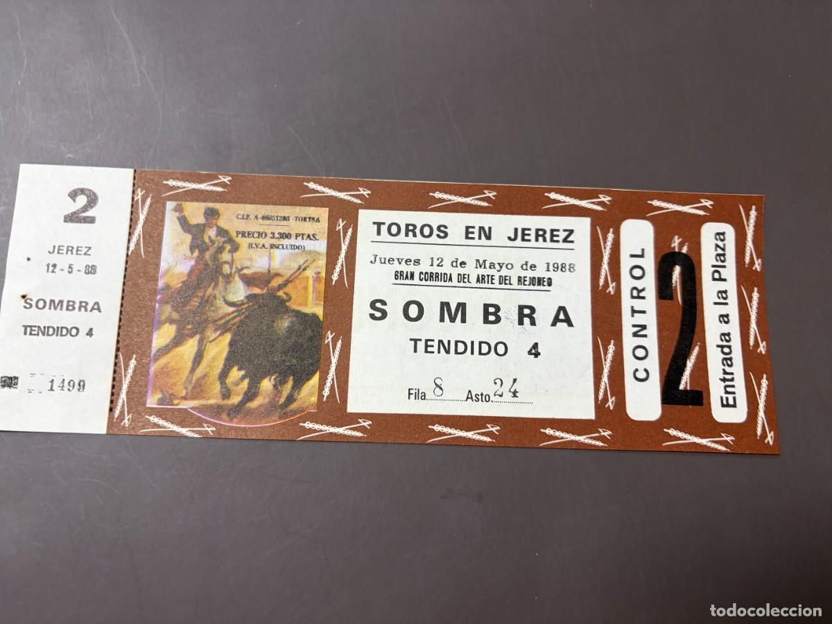 Tauromaquia: ENTRADA DE TOROS - TOROS EN JEREZ - SOMBRA TENDIDO - JUEVES 12 MAYO 1988