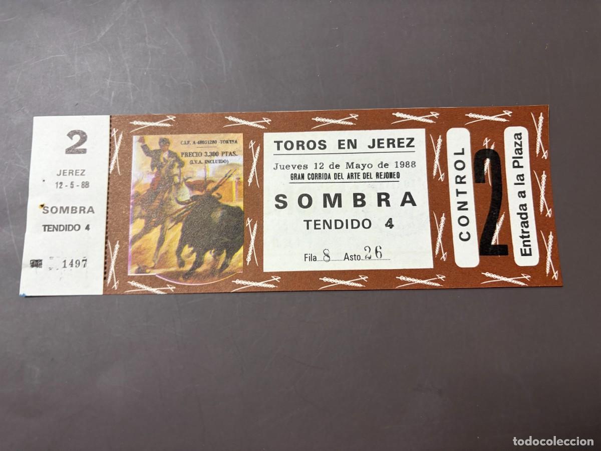 Tauromaquia: ENTRADA DE TOROS - TOROS EN JEREZ - SOMBRA TENDIDO - JUEVES 12 MAYO 1988