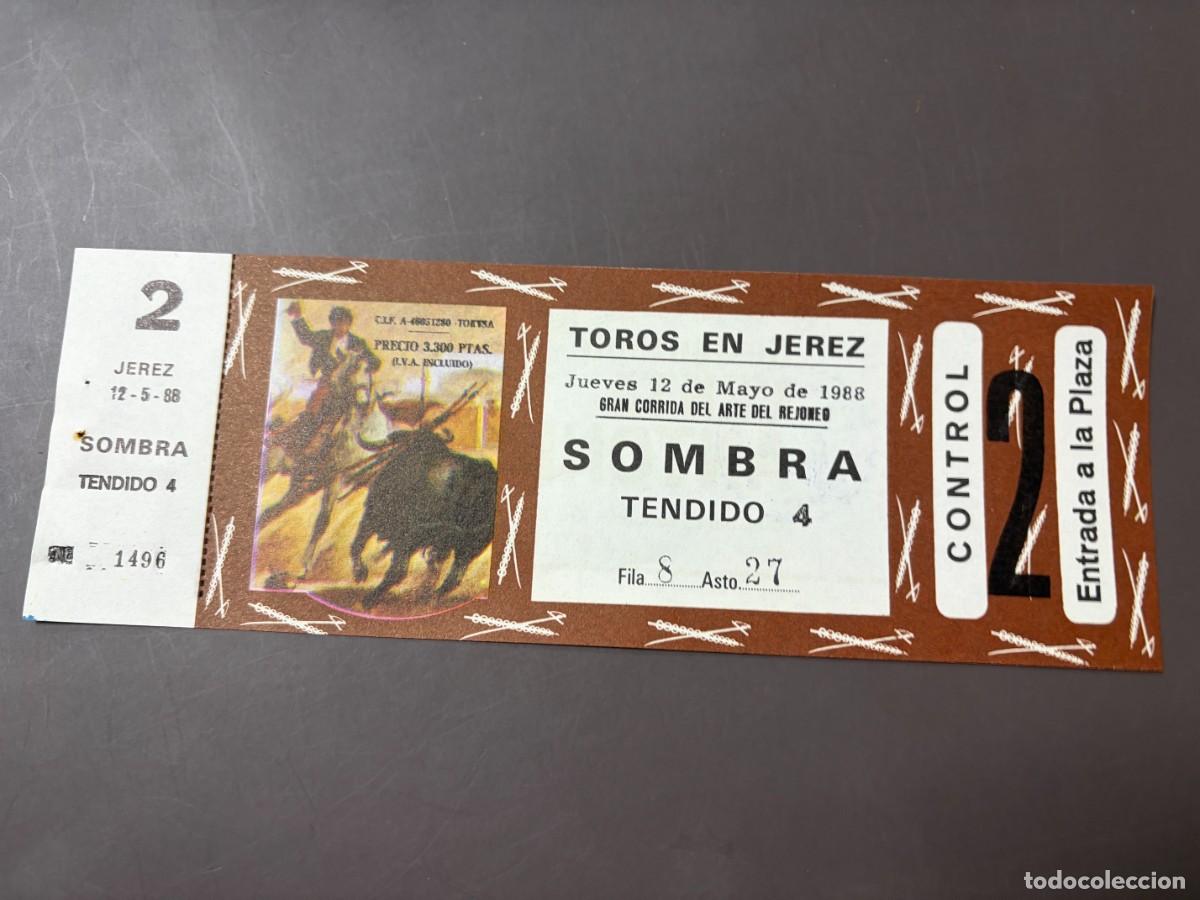 Tauromaquia: ENTRADA DE TOROS - TOROS EN JEREZ - SOMBRA TENDIDO - JUEVES 12 MAYO 1988