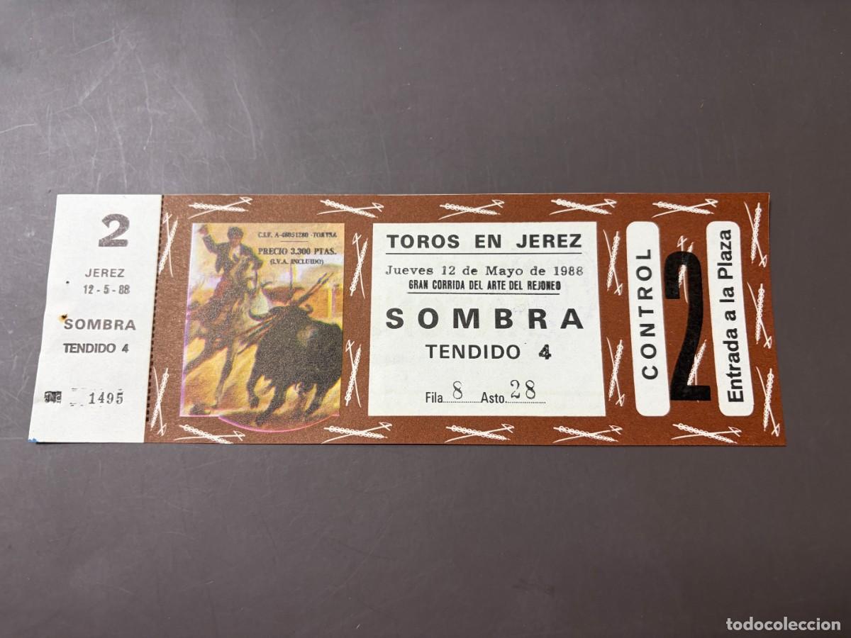 Tauromaquia: ENTRADA DE TOROS - TOROS EN JEREZ - SOMBRA TENDIDO - JUEVES 12 MAYO 1988