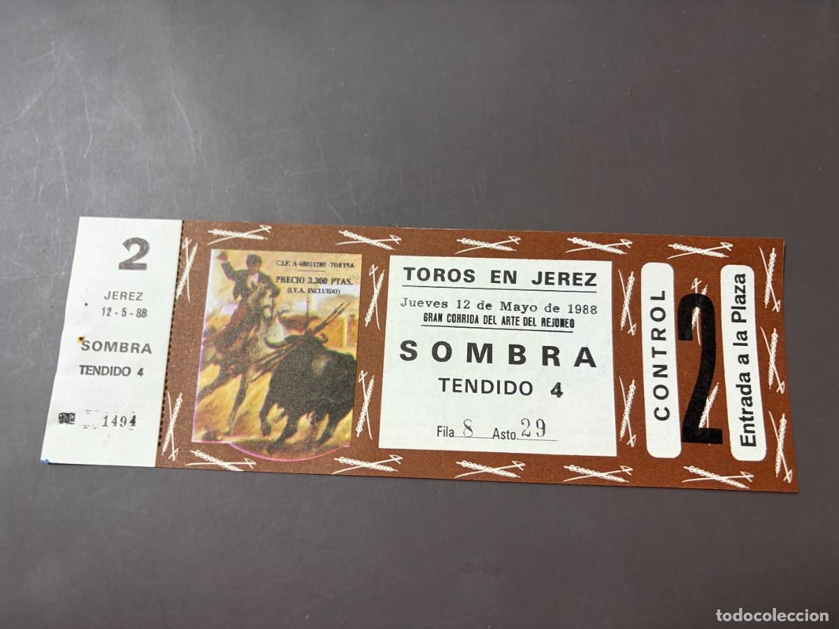 Tauromaquia: ENTRADA DE TOROS - TOROS EN JEREZ - SOMBRA TENDIDO - JUEVES 12 MAYO 1988