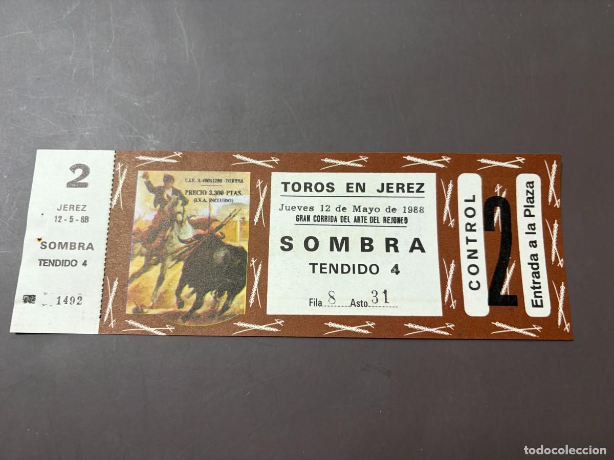 Tauromaquia: ENTRADA DE TOROS - TOROS EN JEREZ - SOMBRA TENDIDO - JUEVES 12 MAYO 1988