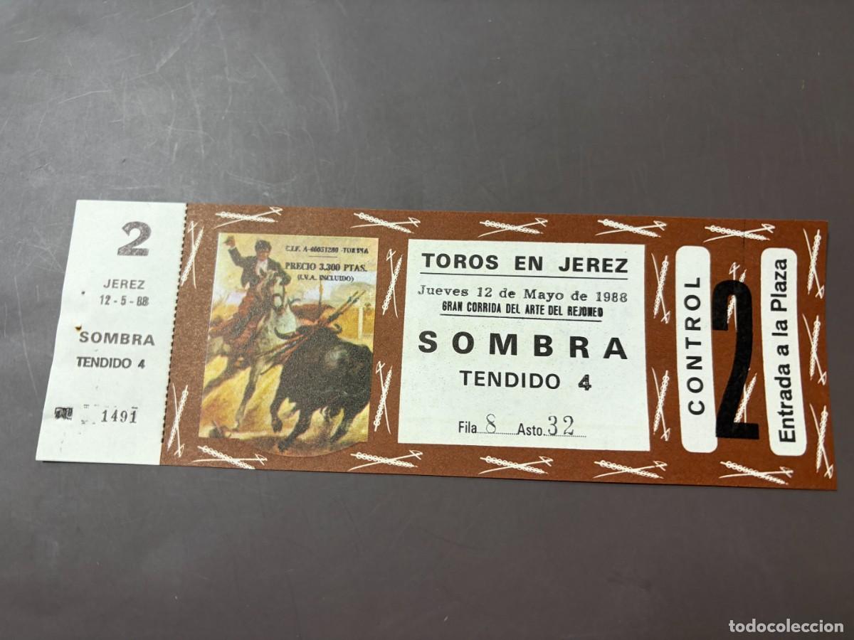 Tauromaquia: ENTRADA DE TOROS - TOROS EN JEREZ - SOMBRA TENDIDO - JUEVES 12 MAYO 1988