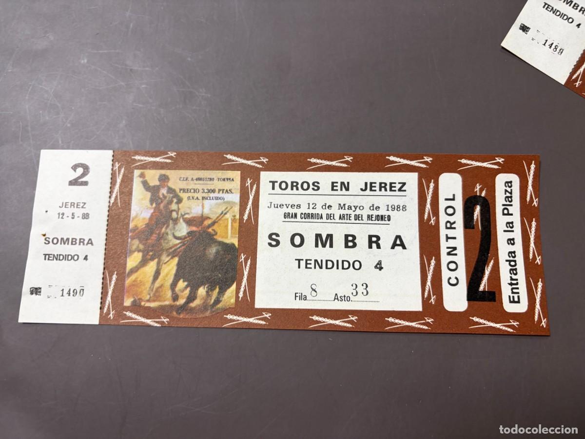 Tauromaquia: ENTRADA DE TOROS - TOROS EN JEREZ - SOMBRA TENDIDO - JUEVES 12 MAYO 1988