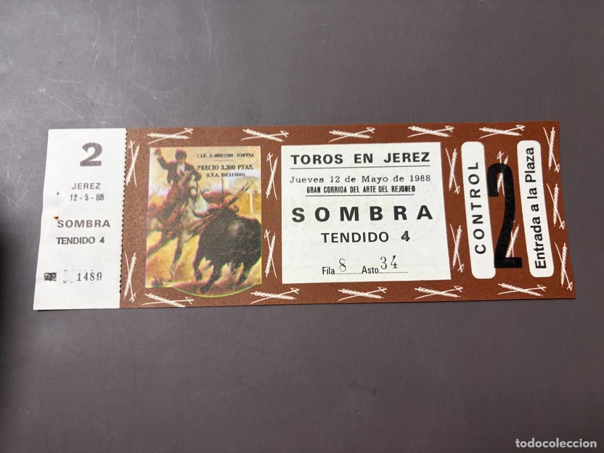 Tauromaquia: ENTRADA DE TOROS - TOROS EN JEREZ - SOMBRA TENDIDO - JUEVES 12 MAYO 1988