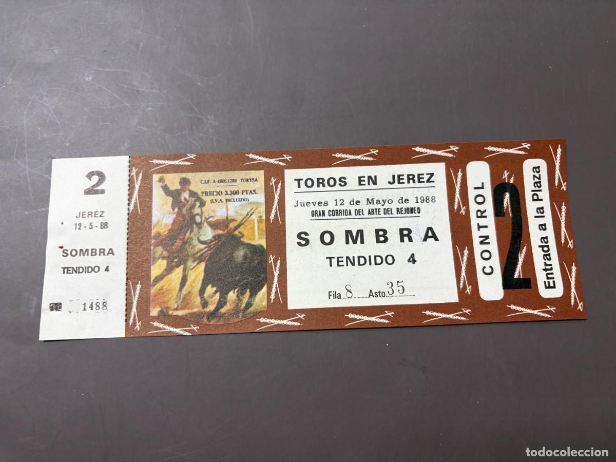 Tauromaquia: ENTRADA DE TOROS - TOROS EN JEREZ - SOMBRA TENDIDO - JUEVES 12 MAYO 1988