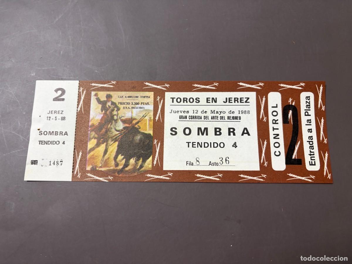 Tauromaquia: ENTRADA DE TOROS - TOROS EN JEREZ - SOMBRA TENDIDO - JUEVES 12 MAYO 1988