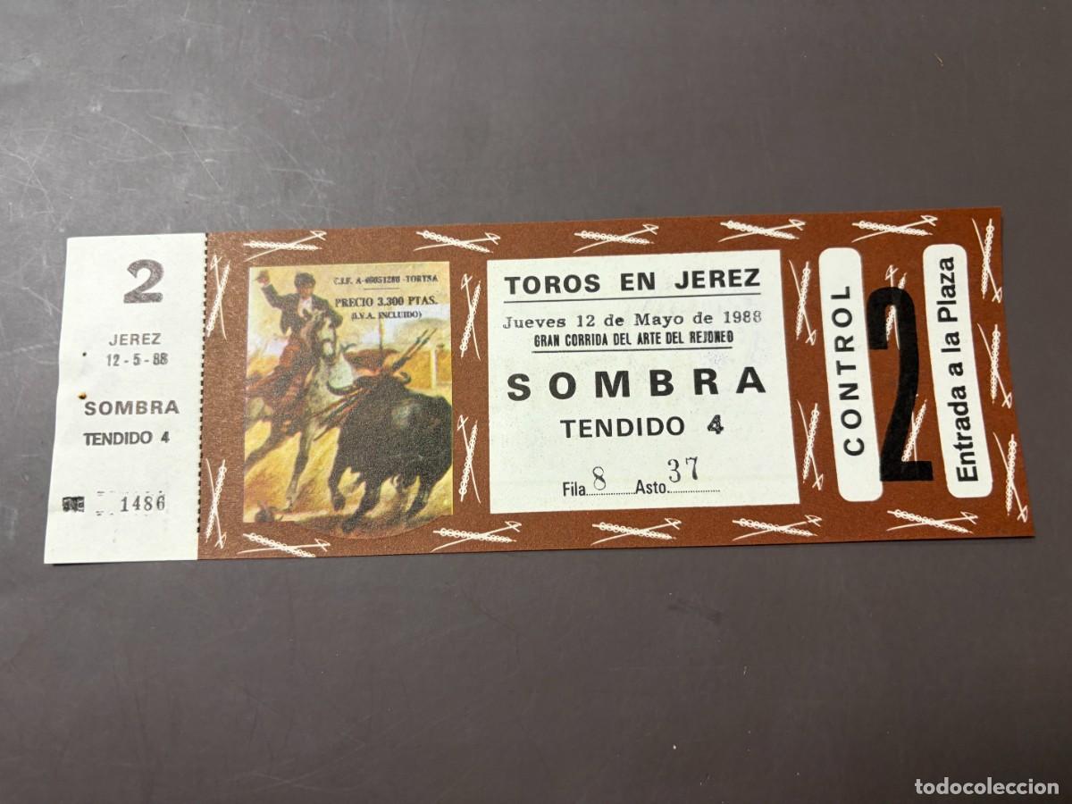 Tauromaquia: ENTRADA DE TOROS - TOROS EN JEREZ - SOMBRA TENDIDO - JUEVES 12 MAYO 1988