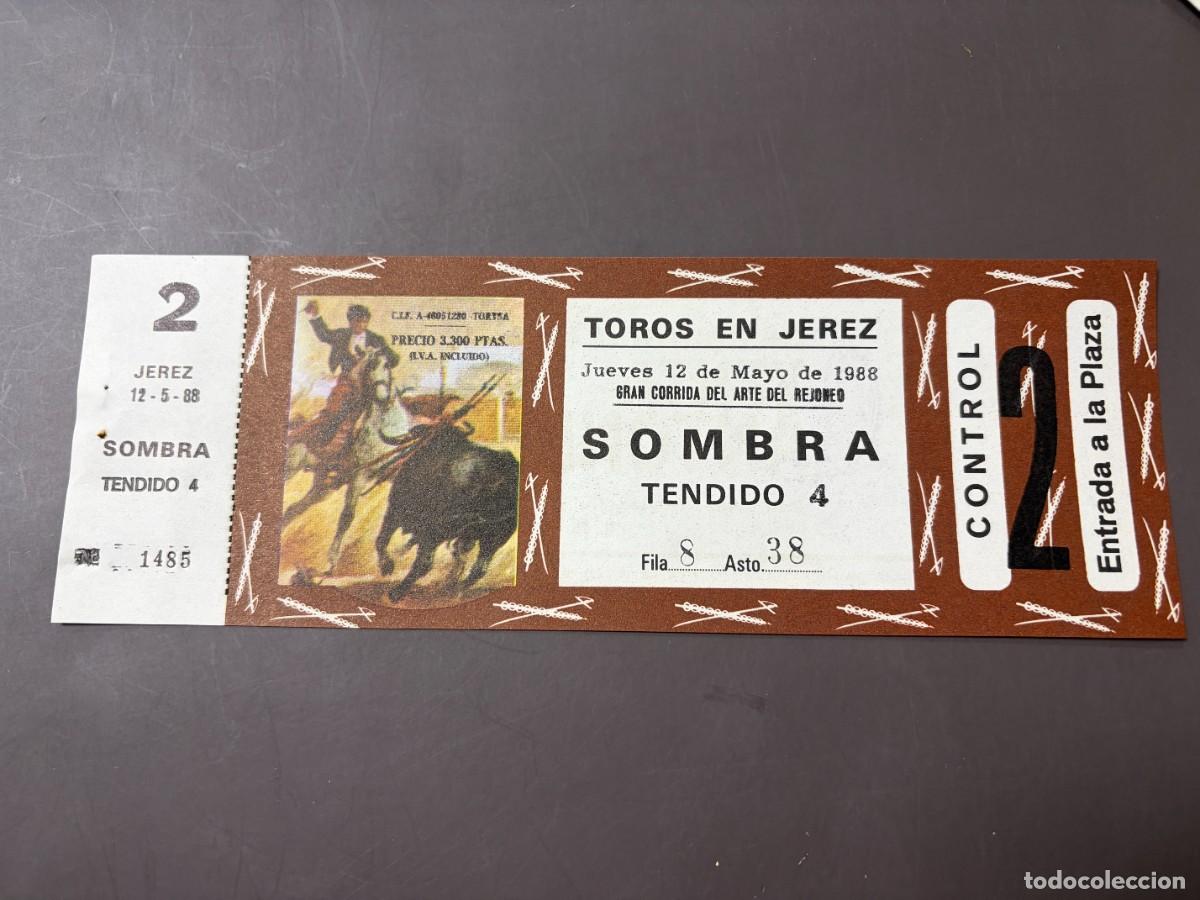 Tauromaquia: ENTRADA DE TOROS - TOROS EN JEREZ - SOMBRA TENDIDO - JUEVES 12 MAYO 1988