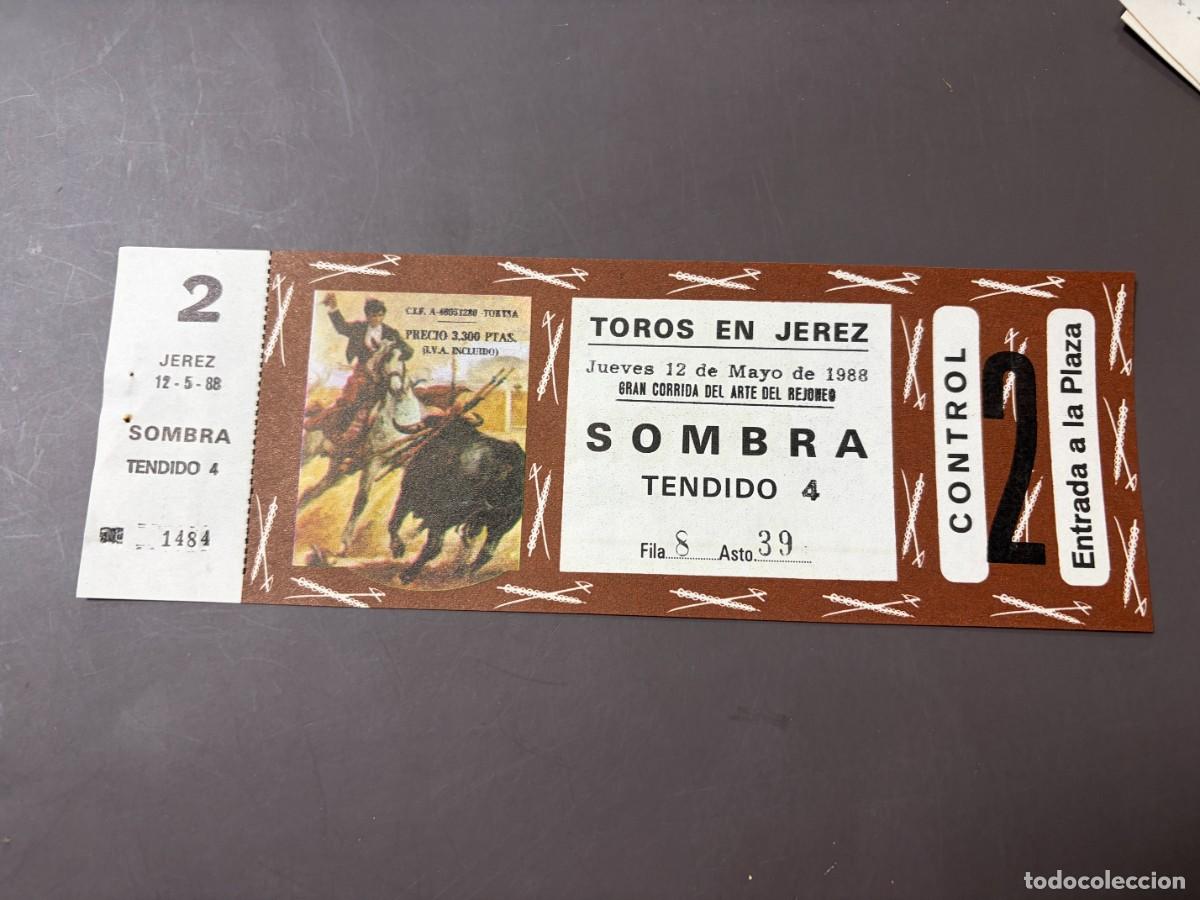 Tauromaquia: ENTRADA DE TOROS - TOROS EN JEREZ - SOMBRA TENDIDO - JUEVES 12 MAYO 1988
