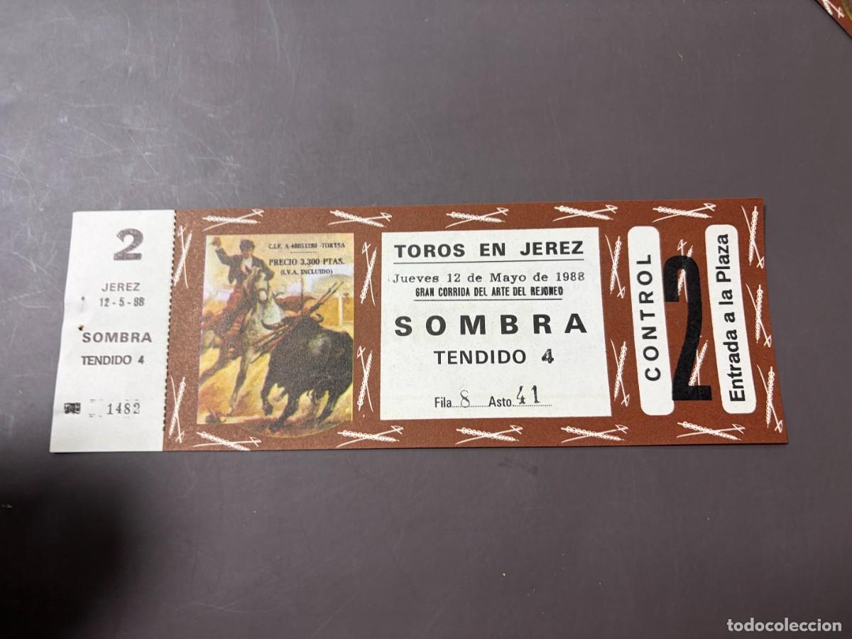 Tauromaquia: ENTRADA DE TOROS - TOROS EN JEREZ - SOMBRA TENDIDO - JUEVES 12 MAYO 1988