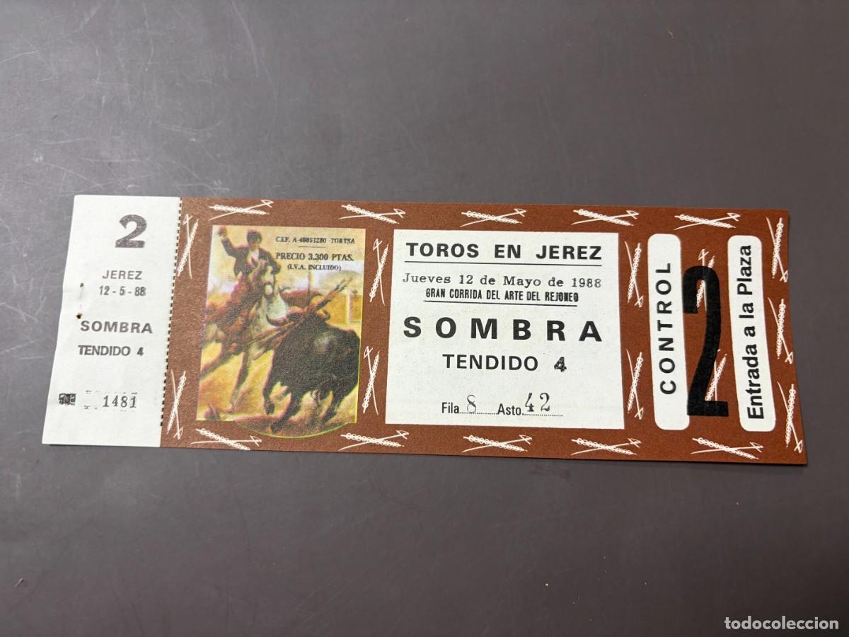 Tauromaquia: ENTRADA DE TOROS - TOROS EN JEREZ - SOMBRA TENDIDO - JUEVES 12 MAYO 1988