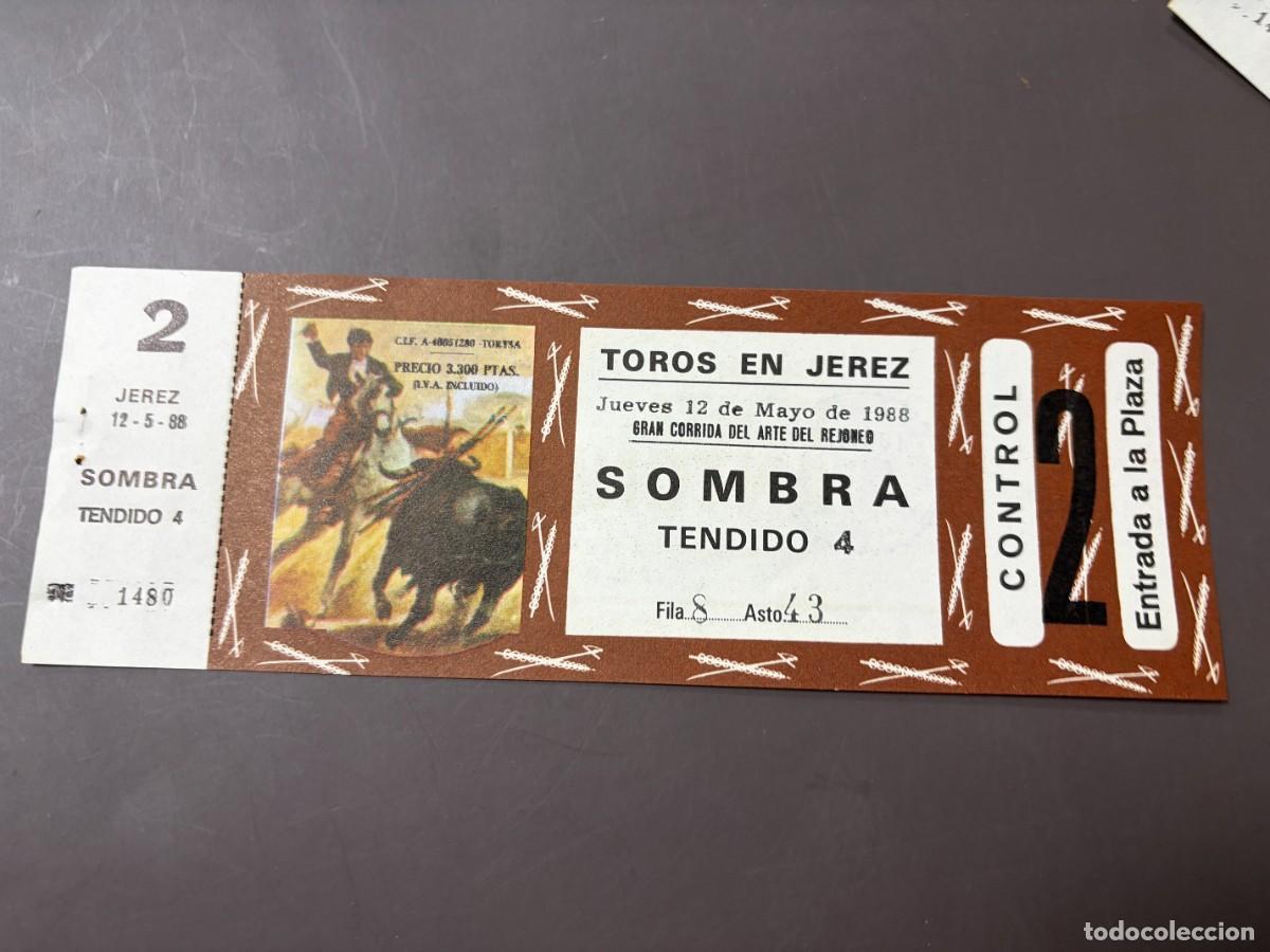 Tauromaquia: ENTRADA DE TOROS - TOROS EN JEREZ - SOMBRA TENDIDO - JUEVES 12 MAYO 1988