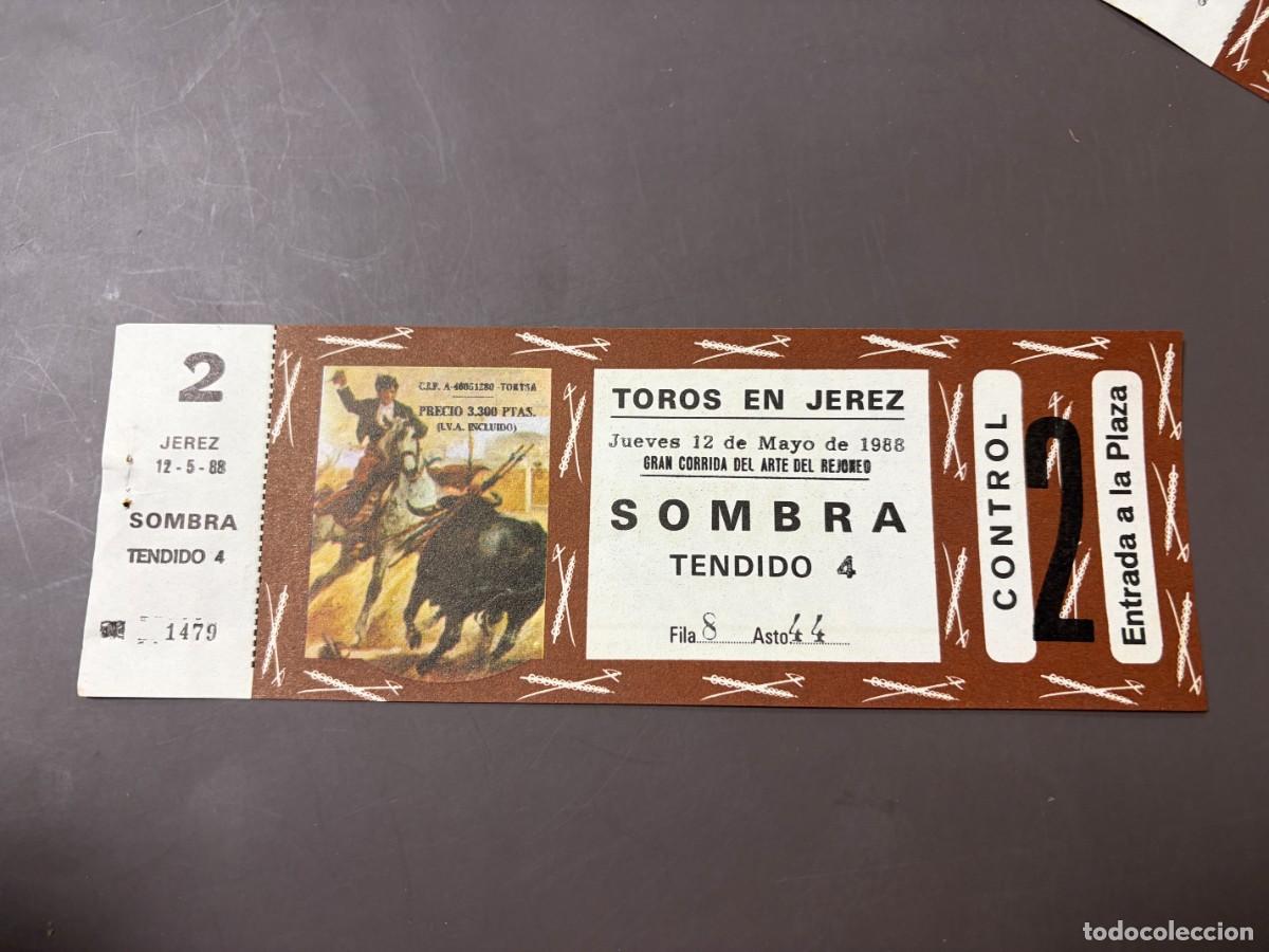 Tauromaquia: ENTRADA DE TOROS - TOROS EN JEREZ - SOMBRA TENDIDO - JUEVES 12 MAYO 1988