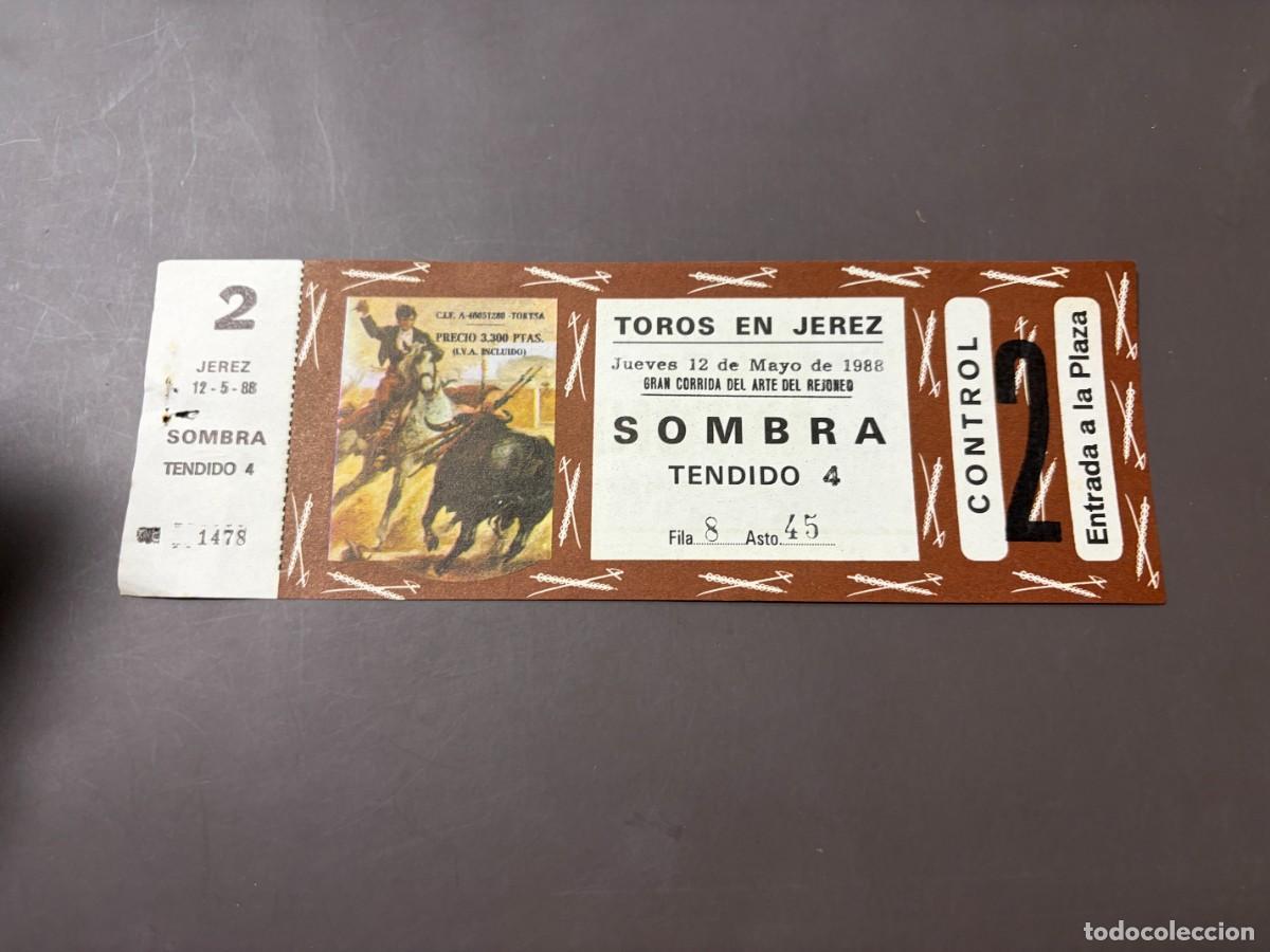 Tauromaquia: ENTRADA DE TOROS - TOROS EN JEREZ - SOMBRA TENDIDO - JUEVES 12 MAYO 1988