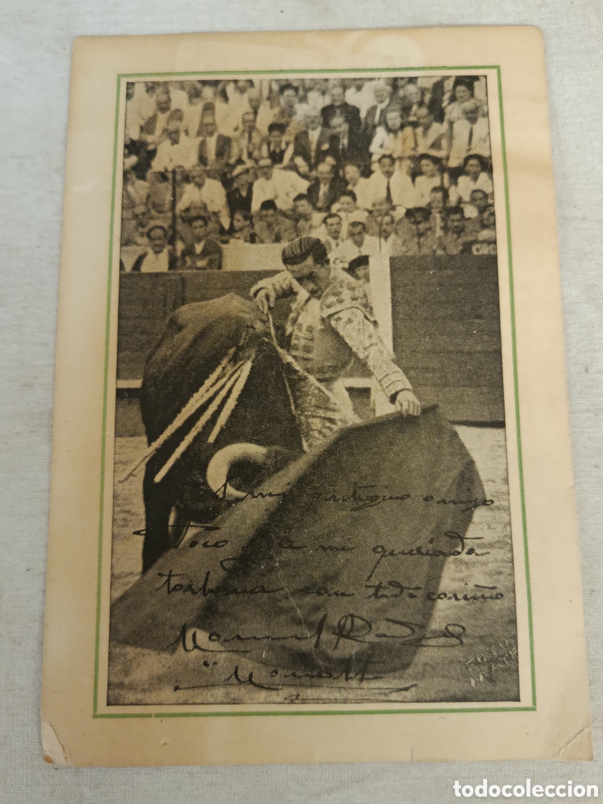 Tauromaquia: TARJETA POSTAL DE MANOLETE. PUBLICITARIA BAR CASA PACO CEREZO CORDOBA TORERO TOROS