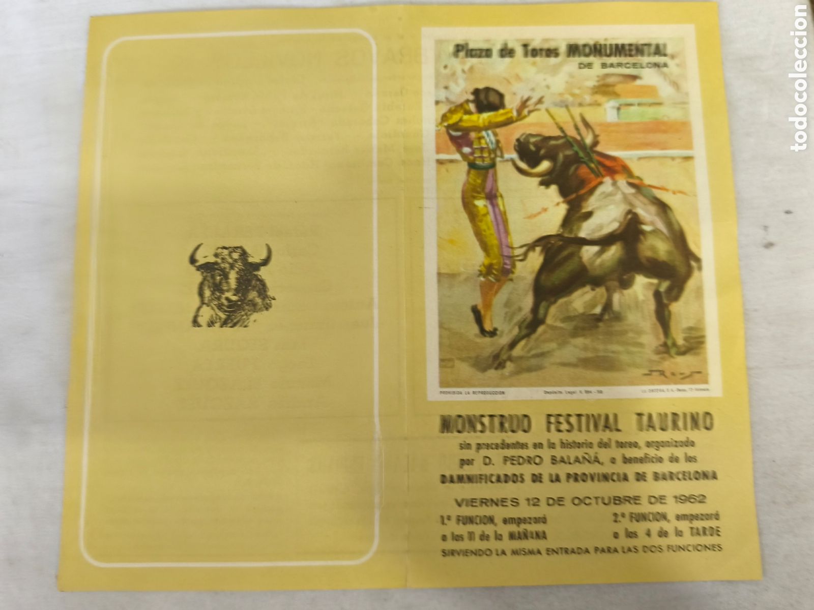 Tauromaquia: 1962 programa plaza monumental