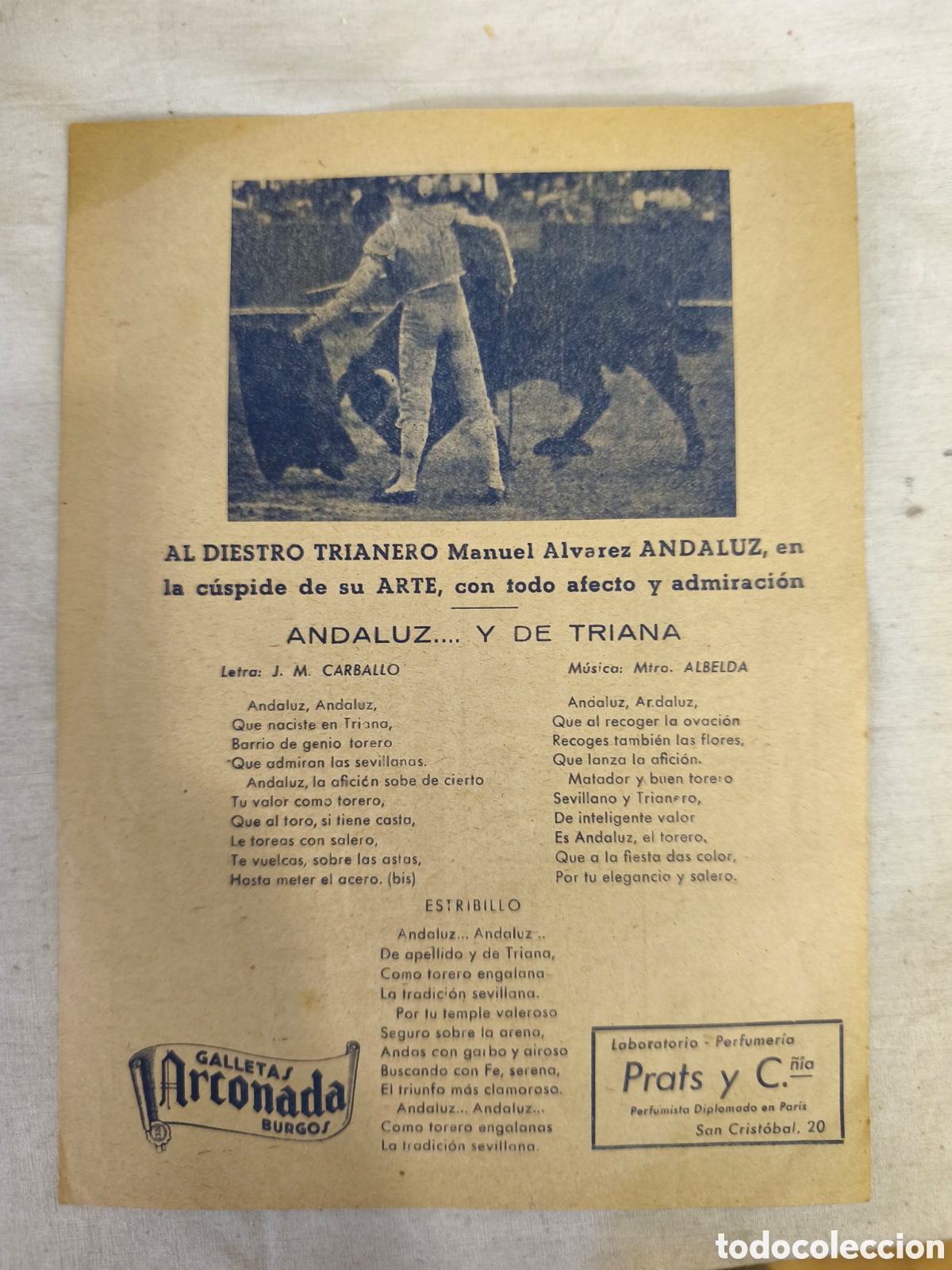 Tauromaquia: 1945 programa plaza toros Inca