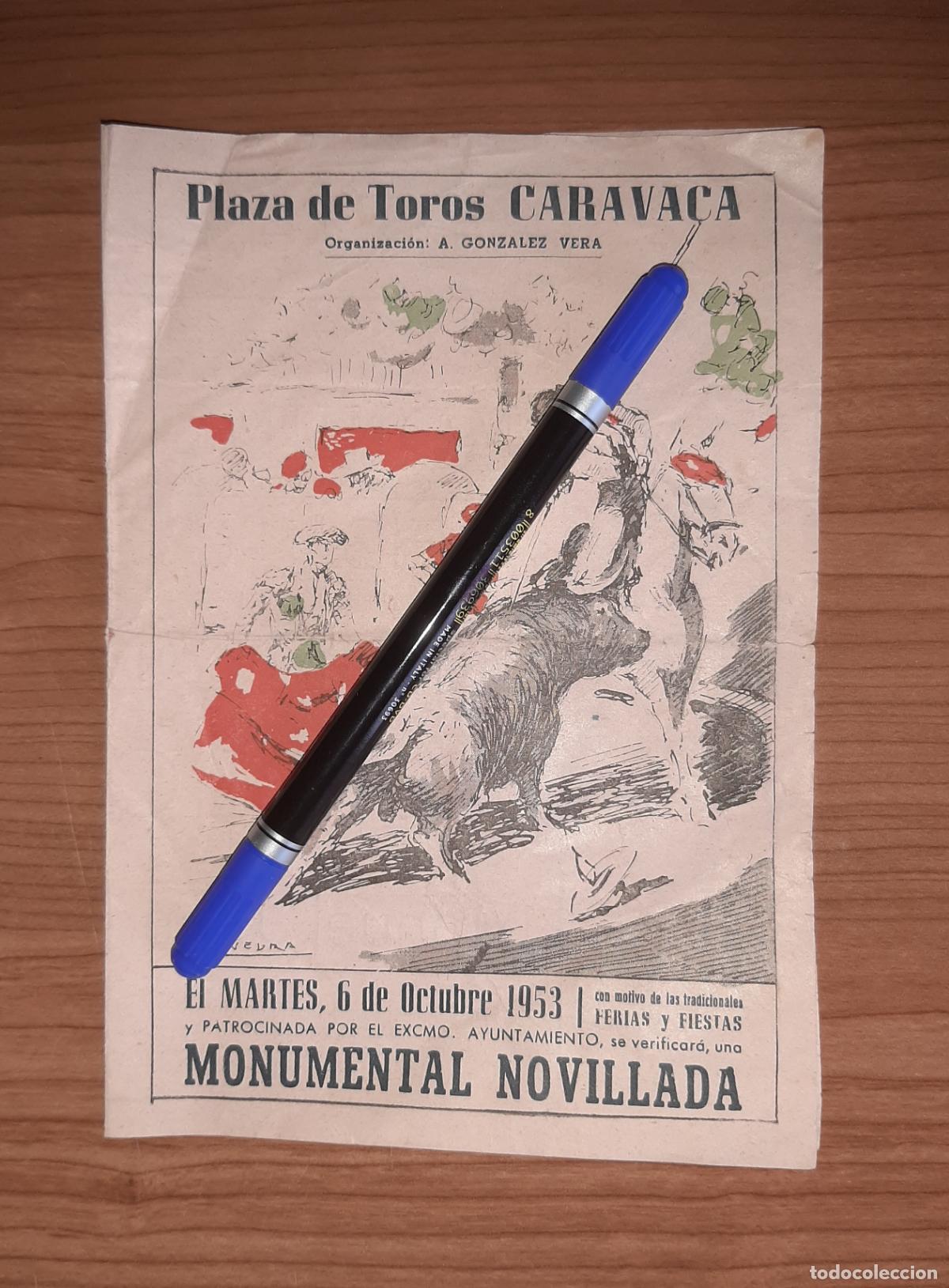 Tauromaquia: PLAZA DE TOROS DE CARAVACA PROGRAMA A&Ntilde;O 1953