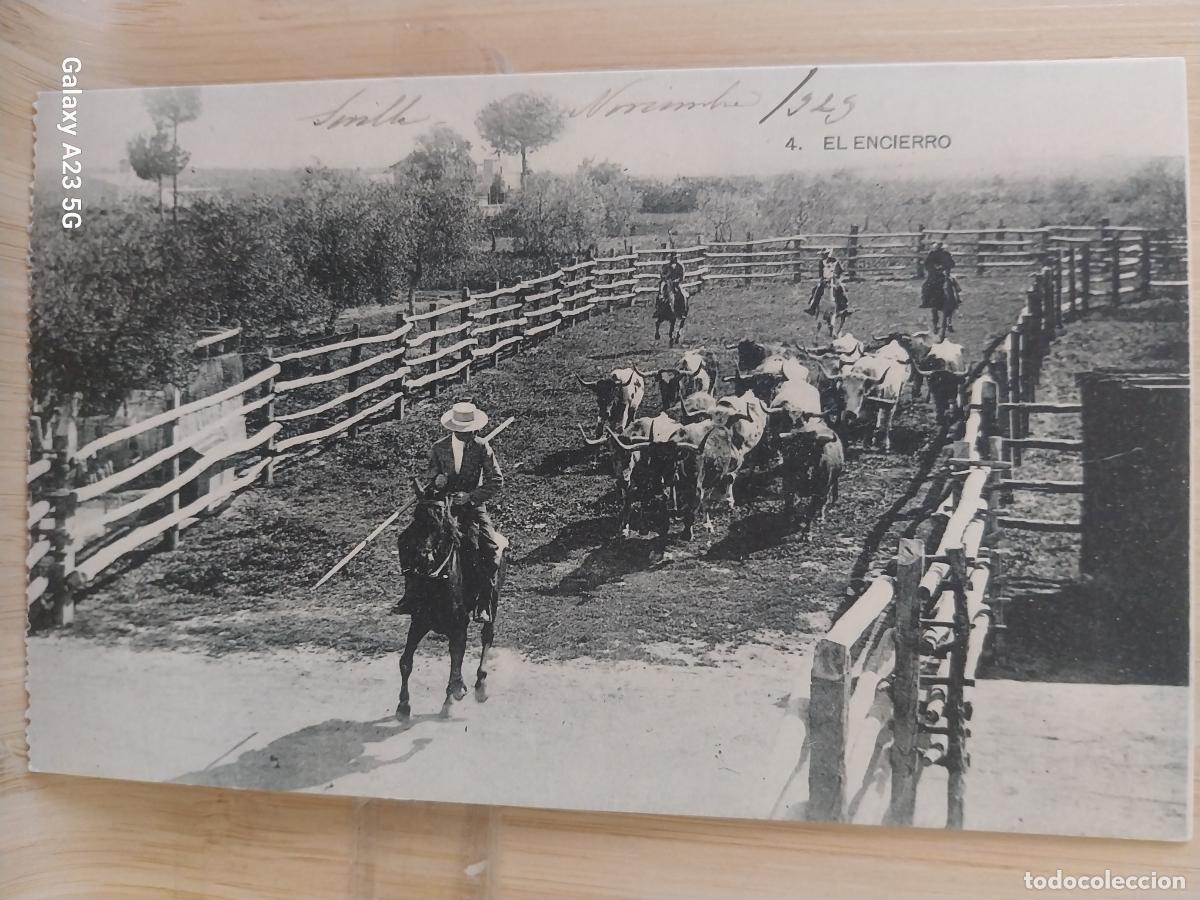 Tauromaquia: ENCIERRO TOROS TAUROMAQUIA ED MANUEL BARREIRO 4 ESCRITA A&Ntilde;O 1925