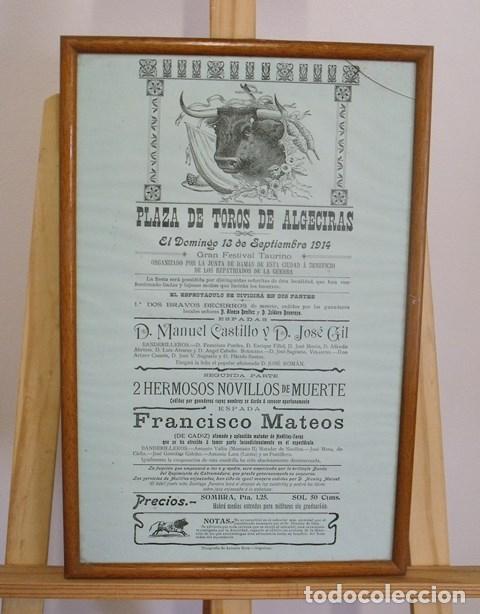 Tauromaquia: Antiguo Cartel Taurino Plaza de Toros de Algeciras - Domingo 13 Septiembre 1914